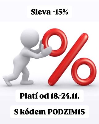 Využijte slevu -15% s kódem PODZIM15! Platí pouze do neděle 24.11. 🤩
